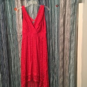 Elegant Red Lace Dress